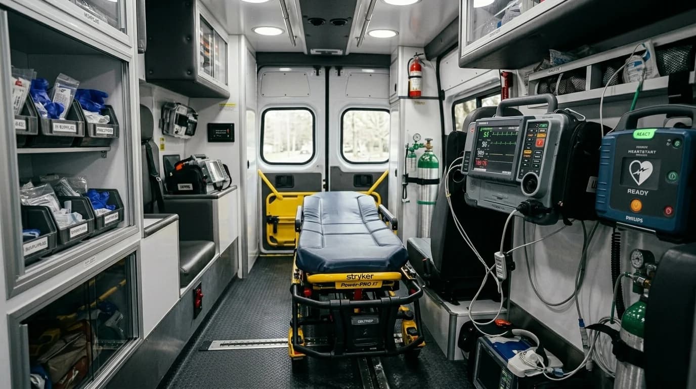 Stretchers, Monitors & Defibrillators