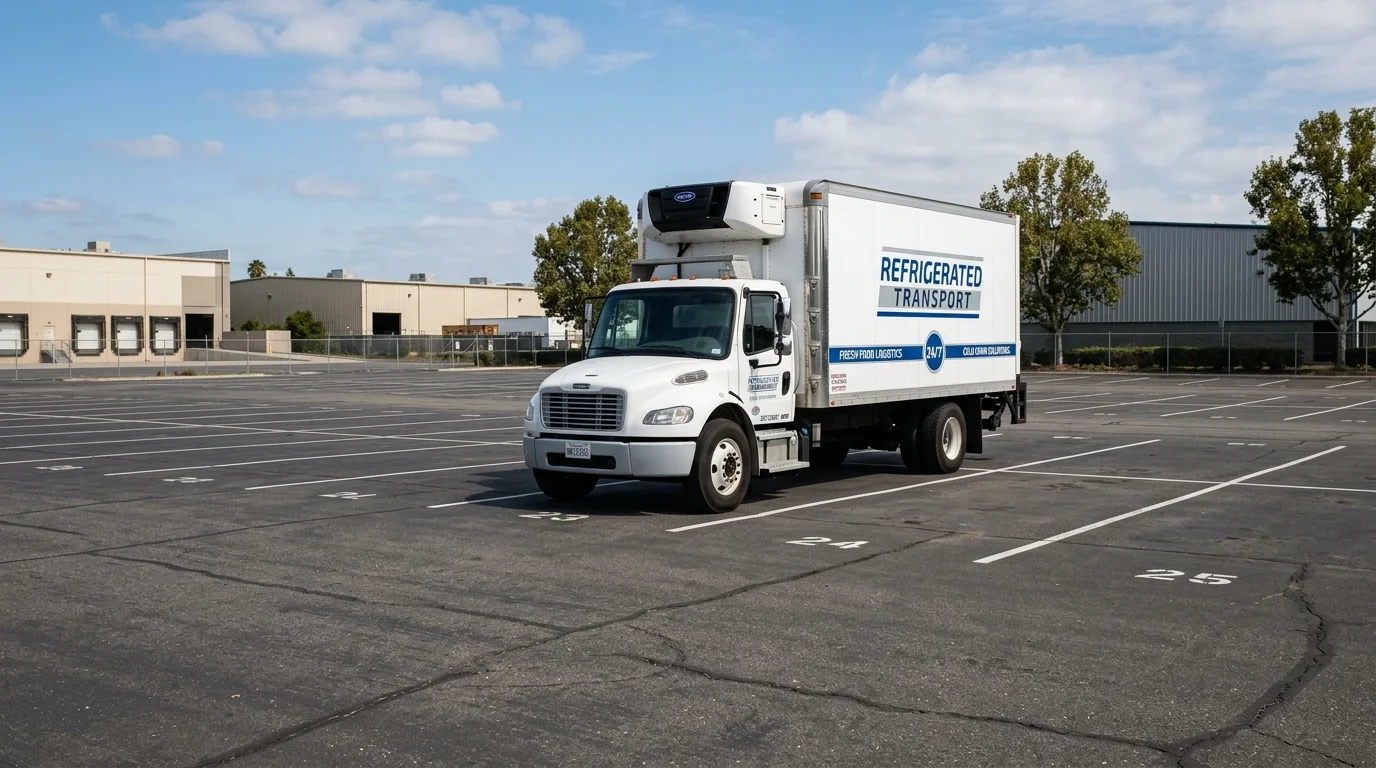 Refrigerated commercial box truck
