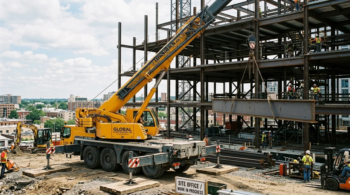 Commercial crane truck and fleet equipment